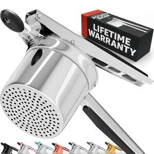 Stainless Steel Potato Ricer with Black Handle